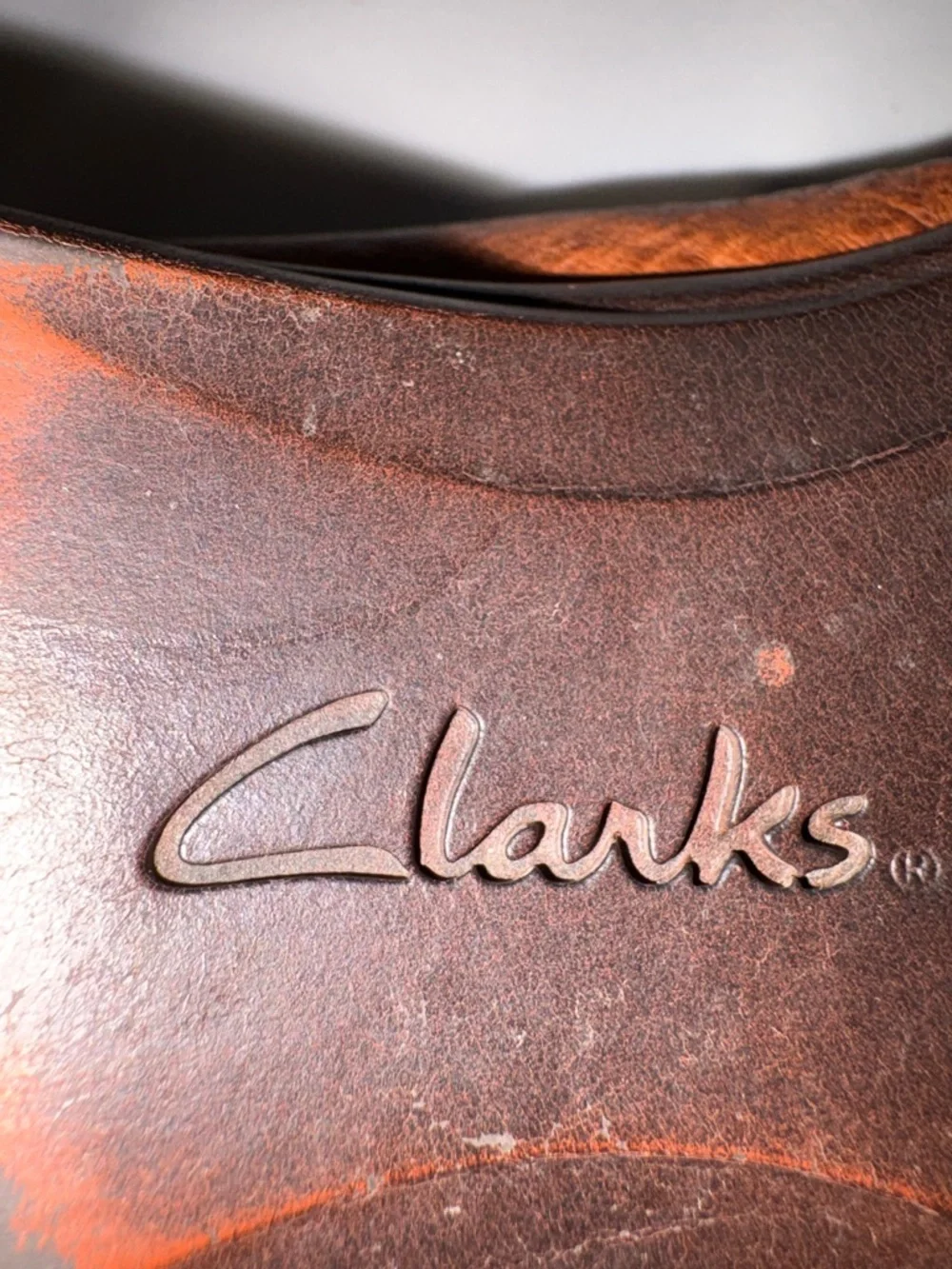 Clarks Two-Tone Brown Leather Braided Moccasin Flats Size 9.5